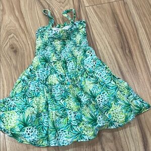 Janie and Jack Blue Green Ruffled Sundress